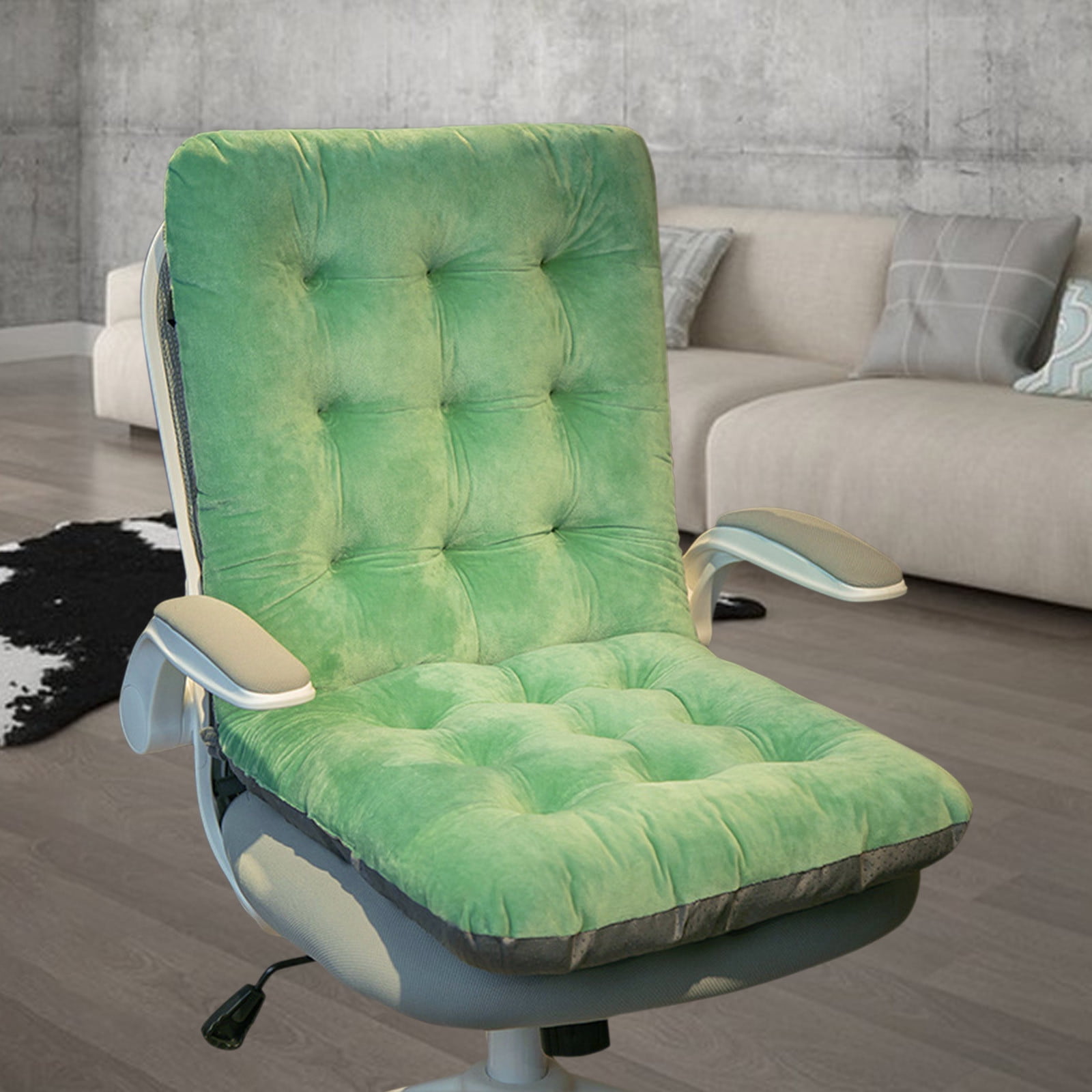 Ruroz 37" L x 19.5" W Green Floral 1 Piece Rectangle Outdoor Chair Cushion