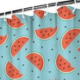 thumbnail image 4 of Watermelons Shower Curtain - Sunshine & Beach Themed Bathroom Decor, Premium Polyester Fabric, Waterproof Fade-Resistant, 36x72 Inch, Easy Installation with Hooks, 4 of 5