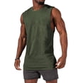 thumbnail image 2 of Langwyqu Summer Sleeveless Men Solid Color Tank Tops Sport Muscle Crewneck Shirt, 2 of 4