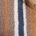 thumbnail image 6 of SAFAVIEH Calico Doroteja Striped Polyester Shag Area Rug, Taupe/Ivory, 5'3" x 7'6", 6 of 8