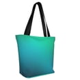 thumbnail image 2 of KLL Tote Bag for Women Green Turquoise Teal Print Shopping Grocery Reusable Bags for Office School Shopping Travel, 2 of 6