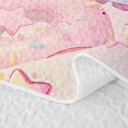 thumbnail image 5 of Erosebridal Kawaii Axolotl Twin Quilt Set,Pink Donut Rainbow Twin Coverlet Set For Girls,2pcs, 5 of 7