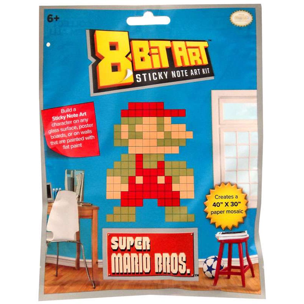 8Bit Art 40" x 30" Mario Sticky Note Art Kit [Standing]
