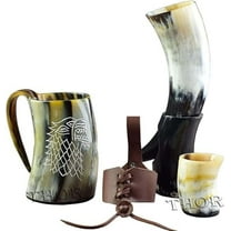 Drinking Horn Mug/Whiskey Cup/Belt Holster | Drinking Horn With Stand For/Wine/Mead/Cold Drink/Water/ & Beer Viking Mug Rustic Vintage Home Decor Gifts