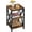 Rustic Brown, variant on AOEIUY 16-Inch Small End Table, 3-Tier Side Table for Living Room, Gray Iron X-Frame Support, Easy Assembly, 22 lb Top, 11 lb Per Shelf, Leveling Feet for Uneven Floors, 24.5-Inch Height