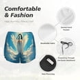 thumbnail image 4 of Susaid Sunshine Cute Winged Cat Print Women's High Waisted Running Shorts Quick Dry Athletic Gym Track Workout Shorts Zip Pocket-XX-Large, 4 of 7