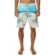 O'Neill Mens Hyperfreak Print boardshorts Cream print 38
