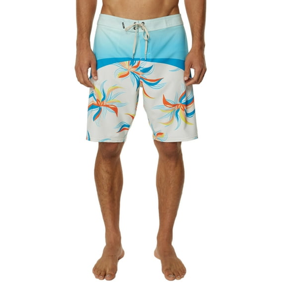 O'Neill Mens Hyperfreak Print boardshorts Cream print 30