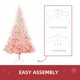 thumbnail image 4 of Árbol de Navidad HOMCOM de Abeto 6 Pies 800 Puntas Color Rosa, 4 of 9