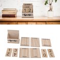 thumbnail image 4 of Wooden Perpetual Date Desk Calendar, Strong durable Manual Wood Desk Calendar Reusable Well Crafted    For Desktop  For Home For Office , 4 of 8