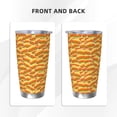 thumbnail image 3 of Lsque Hot Dogs Pattern 20oz Car Cup with Lid and Straw, Insulated Coffee Cup with Straw Topper, Spill Proof Travel Coffee Mug, Stainless Steel Tumble-Straw Three-piece Set, 3 of 8