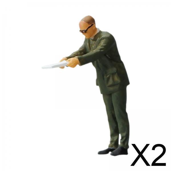 BELOVING 2xMiniature Figurines 1:64 Miniature Scene for DIY Projects Collections Layout Submit documents