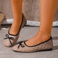 thumbnail image 2 of YOUYEDIAN Loafers for Women Fashion Low Block Heel Bow Deco Casual Diamond Quilted Flats Comfy Versatile Square Toe Dress Ballet Shoes, 2 of 5