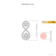 thumbnail image 3 of ANGARA Natural Double Diamond Infinity Pendant in 14K White Gold for Women (Size-4.5mm| Color-H| Clarity-SI2) | April Birthstone, Anniversary, Jewelry Gift for Women | Natural Diamond Necklace, 3 of 7