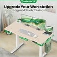 thumbnail image 4 of IMGadgets Bureau Debout Électrique Réglable / 47 Pieds' x 24 Pieds' Grand Espace de Travail avec 2 Crochets / Bureau Ergonomique Assis-Debout / Résistant aux Égratignures et Imperméable / Bureau à Hauteur Réglable pour le Travail et la Maison, 4 of 10