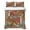 Red, variant on Quilts Twin Size Bedding Set, Retro Tiger Lightweight Quilted Comforter, Wild Animals Orange Red Ethnic Tribal Geometric Reversible Bedspread Coverlet with Pillow Covers for All Season, 68" x 86"