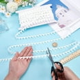 thumbnail image 3 of 20 Yards(18.2m) Elastic Button Loop Trim Button Loop White Braid Trim with Elastic Button Loops Button Braid Cord Buttonhole Lace Trim for Costume Crafts Sewing Wedding Bridal Dress Decor, 3 of 5