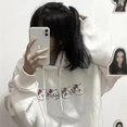 Japanese Kawaii Clothes Hello Kitty Printed White Hoodies Spring Autumn