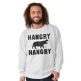 thumbnail image 3 of Unicorns Crewneck Sweat Shirts Sweatshirts Hangry Hungry Hippos Save Chubby, 3 of 6