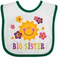 thumbnail image 3 of Inktastic Sunny Big Sister Girls Baby Bib, 3 of 4
