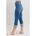 thumbnail image 3 of Judy Blue Full Size Skinny Cuff Capris Jeans with Pockets Plus Size, 3 of 5