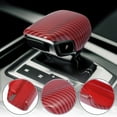 thumbnail image 4 of Unique Bargains Red Car Gear Shift Knob Head Cover Sticker ABS Carbon Fiber Pattern for Audi Q7 S5 S4 A4 Q5 RS5 A5, 4 of 6