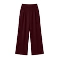 thumbnail image 4 of ATOYSOY Women High Waist Pleated Wide Leg Pants for Winter Casual Office Wear with Pockets Comfortable Soft Warm Trousers for Daily OutFitteds, 4 of 6