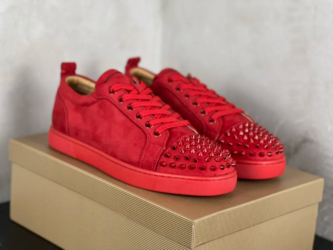 all black red bottoms for men