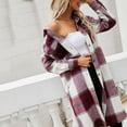 thumbnail image 6 of Fashion Plaid Botton Jackets for Womens 2024 Plus Size New Style Plaid Shirt Loose Long-sleeved Casual Shirt Cardigan Windbreaker Jacket, 6 of 7