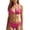 Pink, variant on Women's Sexy Backless Two-piece Swimsuit With Bow Tie Black L