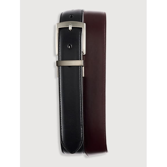 Reversible Leather Belt Black Brown 50/52