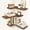 Rustic Brown, variant on Corner Shelves Set of 3 Rustic Grey Floating Wall Mounted Storage and Display Unit
