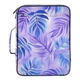 thumbnail image 2 of Haosy Accordion File Organizer Zipper Binder 500 Sheet 6-Tab Expanding File Folder Multi-Pocket 1.2 Inch 3 Ring Blue Purple Palm Leaves, 2 of 7