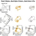 thumbnail image 2 of 36pcs 9 Style Clip-on Earring Findings Adjustment Brass Screw Clip Earring Converters Clip-on Earring Findings Components, 2 of 6