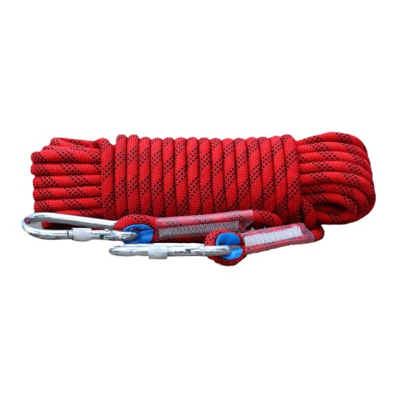 10mm Climbing Rope for Adults with Double Hook Durable for Rock Climbing Tree Climbing Gym and Outdoor Adventures