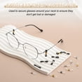 thumbnail image 4 of Uxcell Eyeglass Chain Connector, 50 Pack Adjustable Anti Slip Silicone Rubber Strap Holder Chain End Loop for Women Men Eyeglasses Sunglasses, White K (Long Metal Spring), 4 of 5