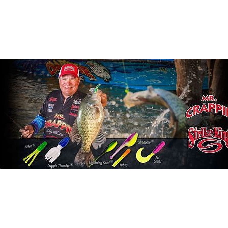 Strike King Mr. Crappie Slab 2 1/4” Esche Da Pesca Soft Lure - 15 Pezzi, Colore Hot Chicken - 3