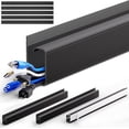 thumbnail image 1 of czcpp-Cable Management Under Desk J Channel (4x15.7in), 63in Cable Raceway, Self-Adhesive Cord Hider Cord Organizer for Desk, Wire Management Kit for Home Office - Black, 1 of 4