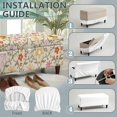 thumbnail image 7 of FOR U DESIGNS Abstract Cute Flower Print Flip-Top Storage Ottoman Cover Stretch Rectangle Footrest Stool Slipcover with Elastic Band Washable Furniture Protector for Bedroom Living Room, 7 of 7