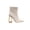 Ivory, variant on Ashley Kahen Caged Metallic Rhinestone Heel Bootie, Black, 10