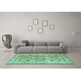 thumbnail image 3 of Ahgly Company Indoor Rectangle Oriental Turquoise Blue Traditional Area Rugs, 3' x 5', 3 of 4