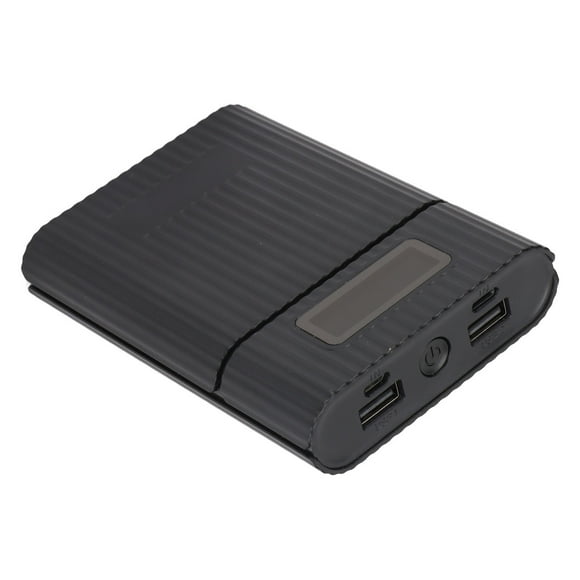 M09 4x18650 DIY Power Bank with Micro Input LED Display Welding Free Battery Storage BoxBlack