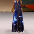 thumbnail image 2 of SNOWSONG Maxi Dresses for Women, Women Plus Size Print Daily Casual Sleeveless Vintage V Neck Maxi Dress, Boho Dress, Flowy Dresses for Women, Long Dresses 1PC Dress Navy 2XL, 2 of 8