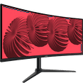 thumbnail image 2 of onn. 34" WQHD (3440 x 1440p) 200Hz Bezel-Less Gaming Monitor, Curved 1500R, 1ms, with 1.85m HDMI & DP Cable, SPK, Black, 2 of 8