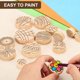 thumbnail image 5 of Uxcell 16 Pcs Discos de Madera, 1-9/16" Diámetro 2/5" Grosor Círculos de Madera Sin Terminar Discos en Blanco Fichas de Madera Monedas Rodajas de Madera para Manualidades DIY Pintura, 5 of 6