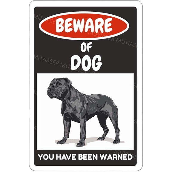 Beware Of Dog Sign Cane Corso You Have Been Warned Aluminum Metal Tin Signs Door Sign Warning Sign For Fence Gate Yard Home Wall Decor 8x12 Inch