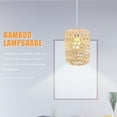 thumbnail image 4 of CTIRCHIU Bamboo Lampshade Woven Light Diffusion for Bedrooms 1Set, 4 of 6