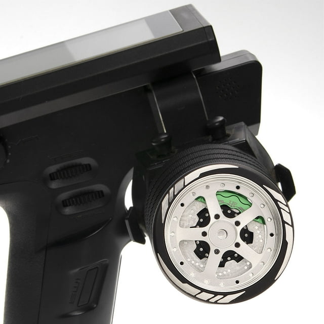 RC Transmitter Steering Wheel, Aluminum Alloy One Handed Control Adapter with Metallic Luster, for NB4 RC Car Controller