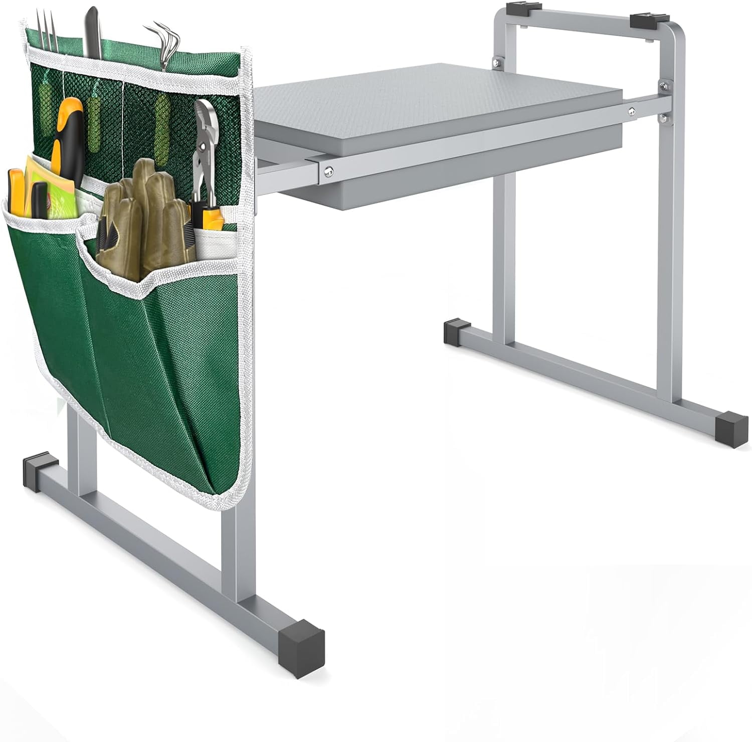 Garden Kneelers Seat, Stable and Save Anti-Tipping Design  Wider Garden Kneeler and Seat with Handle, Heavy Duty Gardening Stool for Seniors, Gardening Weeding Bench for Gardeners Parents - Green