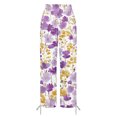 thumbnail image 5 of kaondbfi Dress Pants Women Petite High Waisted Wide Leg Summer Beach Vacation Pants Casual Trousers, 5 of 9